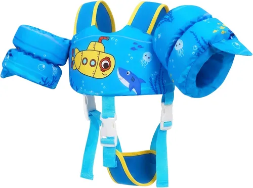 Miniatura 14 de Gogokids 2-in-1 Toddler Swim Vest Pool Floaties for Kids[CPC Certified & Remove Crotch Strap]Puddle Float Jumper 24-66 Pounds, Toddler Arm Floaties