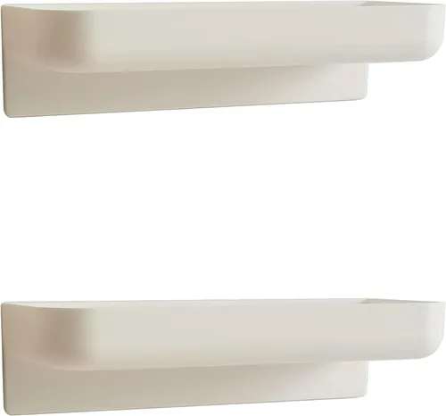 Estante flotante de plástico adhesivo para colgar en la pared, organizador de ducha para baño, cocina, almacenamiento adicional necesario (2 piezas