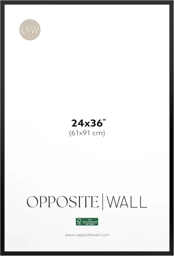 Miniatura 9 de Opposite Wall - Portarretratos de madera de roble macizo oscuro de 16 x 20 pulgadas - Ligero, versátil e inastillable - Póster o marco de fotos