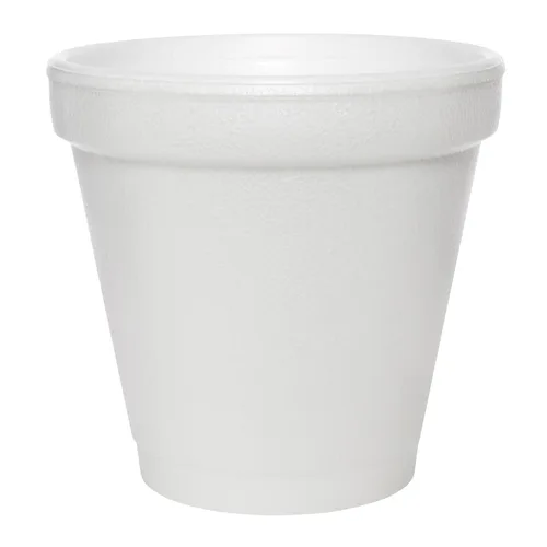 Dart 4J4 - Vaso de espuma de 4 onzas, 4 tapas de la serie (caja de 1000), color blanco