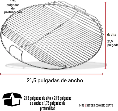 Miniatura 3 de Rejilla articulada Weber para parrilla de carbón de 22 pulgadas