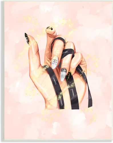 Miniatura 10 de Stupell Industries Esmalte de uñas glamuroso estilo de moda a mano, diseño de Ziwei Li
