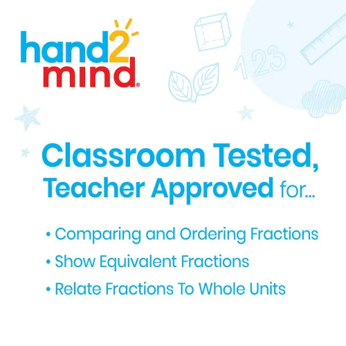 Miniatura 2 de hand2mind Azulejos de juego de dominó de fracción de plástico, materiales de matemáticas Montessori para que los niños aprendan decimales