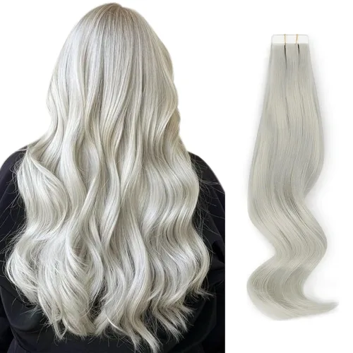 Miniatura 46 de ABH AMAZINGBEAUTY HAIR Extensiones de cinta de cabello humano Remy real, Remi, extensiones de cabello negro con pegamento en trama de piel