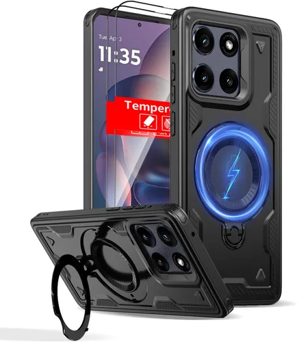 Miniatura 9 de Funda magnética para Google Pixel 9A compatible con cargador inalámbrico MagSafe, para Pixel 9A, funda de teléfono integrada de 360 °, con 2