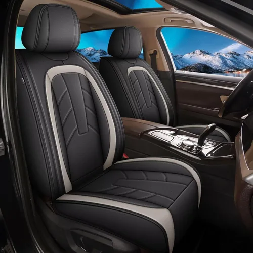 Miniatura 15 de IKABEVEM Fundas de Asiento Compatibles con Ford Maverick 2022-2025 2PCS Fundas de Asiento Delantero de Automóvil de Cuero Sintético Cojín de Asiento