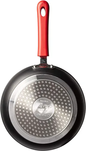 Miniatura 7 de Millvado Sartén antiadherente, sartén pequeña de 8 pulgadas con revestimiento antiadherente de granito más saludable, sartén para huevos de Rojo
