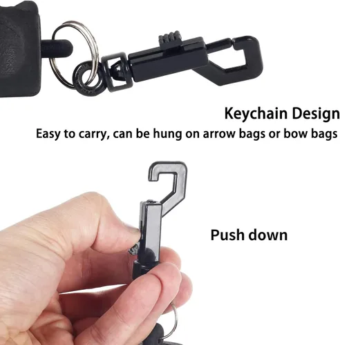 Miniatura 4 de Tirador de flechas de tiro con arco para mano con clip para cinturón para práctica de tiro (paquete de 3)
