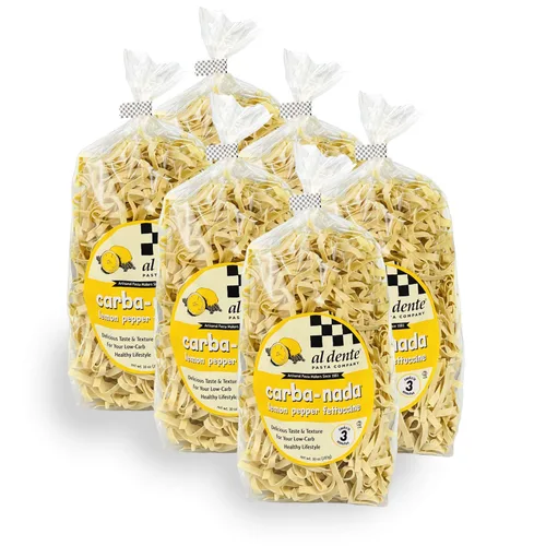 Miniatura 3 de Al Dente Carba-Nada - Fettuccine de huevo de 10 onzas (paquete de 1) bolsa