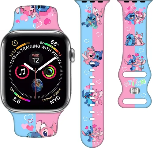 Miniatura 23 de Correa de silicona de dibujos animados compatible con Apple Watch de 1.496/1.575/1.614/1.654/1.732 pulgadas, bonitas correas de repuesto para Apple