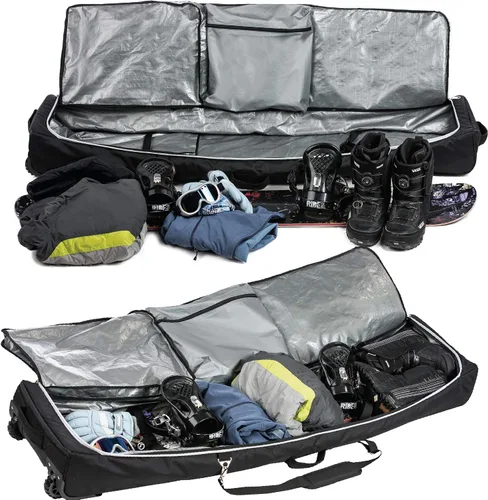 Miniatura 2 de Athletico Conquest - Bolsa de snowboard acolchada con ruedas - Bolsa de viaje para botas individuales de snowboard y snowboard