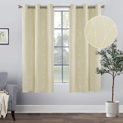 Miniatura 71 de BUHUA - Paneles de cortinas opacas para sala de estar, cortinas grises con aislamiento térmico, cortinas de ventana para dormitorio - 72 pulgadas
