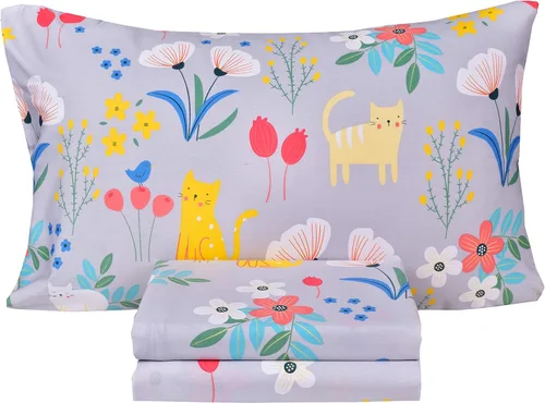 Miniatura 21 de Scientific Sleep Juego de sábanas de 100% algodón para niños y niñas, adolescentes, sábana encimera, sábana bajera y funda de almohada