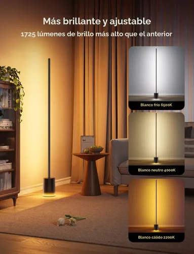 Miniatura 6 de Govee Lámpara de Pie 2 con Matter, RGBIC, LED Blanco Cálido y Frío, Compatible con Alexa, 1725lm, Sincronización de Música, Modos de Escena, Lámpara