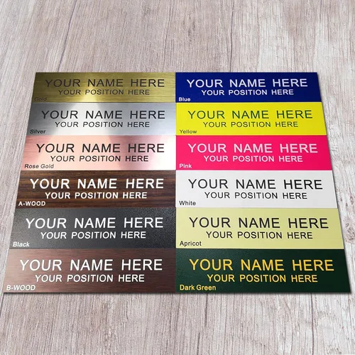 Miniatura 2 de Placa de nombre personalizada para oficina de 2" x 10", letrero personalizable para puerta de pared, placa de nombre con respaldo adhesivo