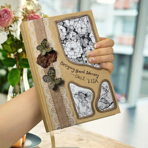 Miniatura 7 de Dynta Cuaderno de bocetos de tapa dura en blanco a granel, 6 paquetes, sin líneas, tamaño A5, 5.7"x8.3", 120 hojas/240 páginas, papel premium, bloc