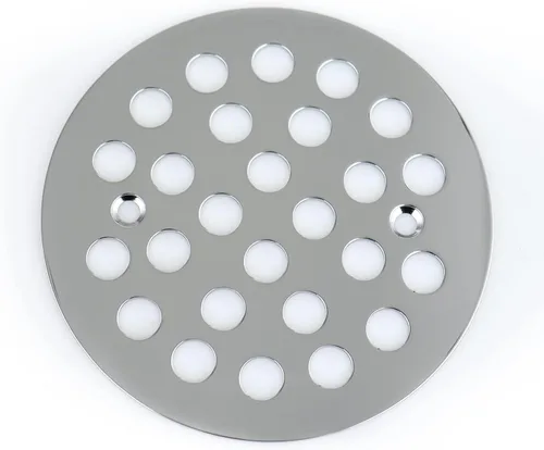 Miniatura 6 de Tapa de Repuesto para Drenaje de Piso Redonda Atornillable de 4-1/4 Pulgadas Rejillas para Escurridor de Ducha (Dorado Cepillado)