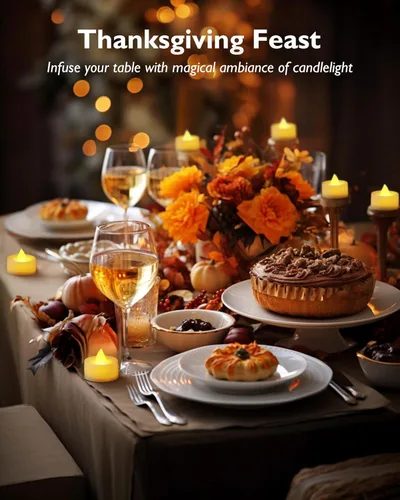 Miniatura 6 de Homemory Paquete de 24 velas LED sin llama que funcionan con pilas, velas eléctricas falsas de más de 200 horas para votivo, Halloween, Ofrenda