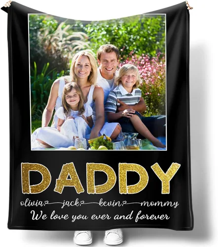 Miniatura 12 de Mantas personalizadas con fotos para mujeres y hombres, regalos de cumpleaños conmemorativos, manta personalizada de franela suave con mis propias