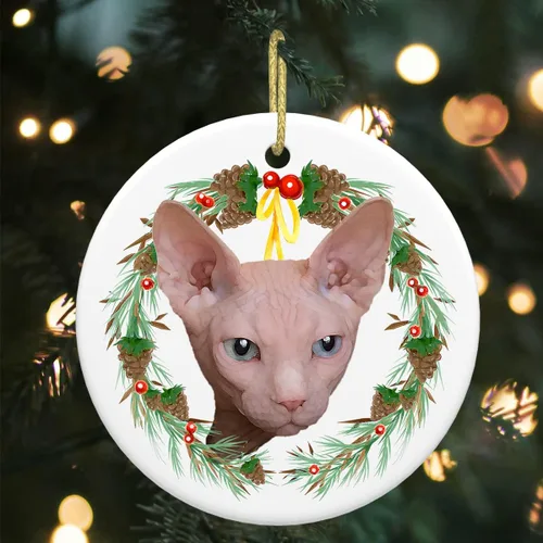Miniatura 8 de Colgante de perro esquimal americano de 3 pulgadas para decoración de árbol de Navidad, bonito adorno de día festivo para cachorros, regalos