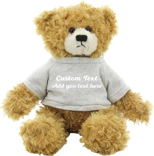 Miniatura 22 de Oso Brandon beige personalizado – Juguete de peluche personalizado de 12 pulgadas – Regalo perfecto de oso personalizado para graduación, San