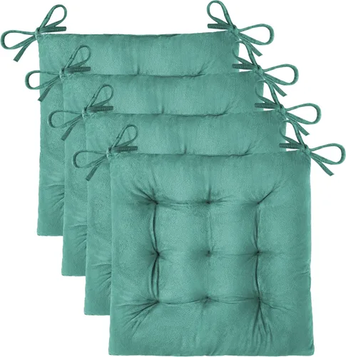 Miniatura 50 de OVOV 1 paquete de cojines para sillas de comedor, cojines de asiento suaves para sillas de escritorio de cocina, cojines cuadrados para sillas