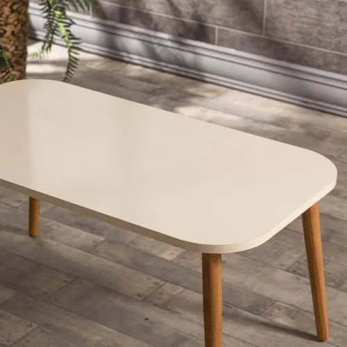 Miniatura 5 de Mesa de centro rectangular de estilo moderno para sala de estar, mesa auxiliar rectangular moderna, mesas de centro para sala de estar, mesa