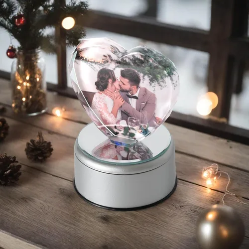 Miniatura 6 de Marco de fotos de cristal 3D personalizado, marco de fotos de cristal con impresión UV personalizado con tu propia foto, regalos personalizados