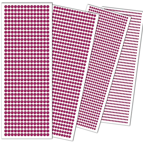 Miniatura 8 de 3090 calcomanías de diamantes de imitación autoadhesivas rojas para el cabello, joyas para los ojos, calcomanías con purpurina para el cuerpo, rojo