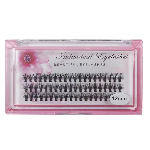 Miniatura 9 de 20 pestañas falsas postizas individuales, largo natural, hechas a mano, 12 mm