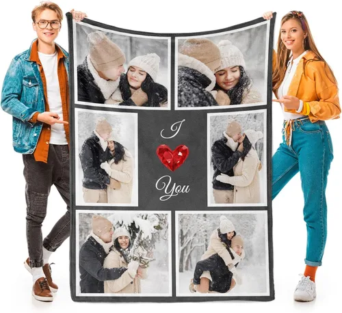 Miniatura 20 de inkArts Mantas personalizadas con fotos para la familia, manta de fotos personalizada, mantas personalizadas con fotos como regalos para Navidad, 8