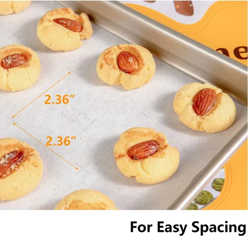 Miniatura 3 de Katbite - Hojas de papel pergamino de 12x16 pulgadas con líneas de cuadrícula, papel para hornear precortado, antiadherente y resistente, papel