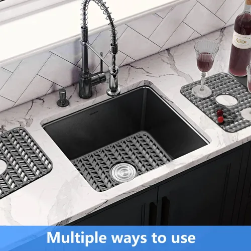 Miniatura 4 de Protectores de Fregadero para Fregadero de Cocina 12" 13" 16" 18" 19" 24" 26" 28" 29" 30" Alfombrilla de Silicona para Fregadero Alfombrilla
