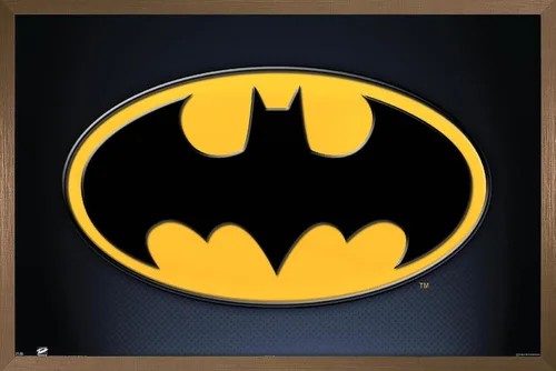 Miniatura 19 de Trends International DC Comics - Póster de pared de Batman con símbolos, 14.725 x 22.375 pulgadas, versión enmarcada de madera de granero