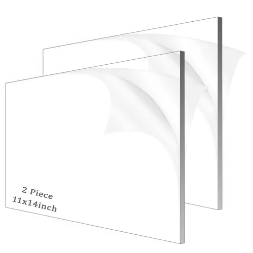 Miniatura 30 de 2 piezas de hojas de acrílico de 1/8" de espesor (3mm) de plexiglás transparente fundido de 12” x 16” con papel protector para letreros, proyectos