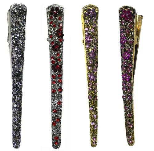 Miniatura 24 de NM110-2-6d1 - Juego de 6 pinzas de metal resistentes para el cabello para mujeres y niñas