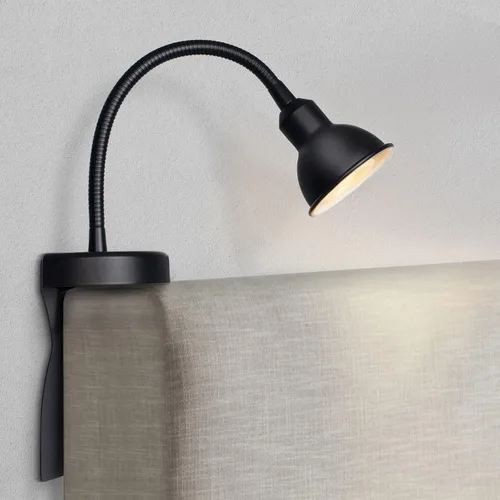 Solfres Luz de lectura de cabecero de diseño innovador patentado. Luz dorada de libro sin taladrar para leer a la hora de acostarse. Lámpara LED de