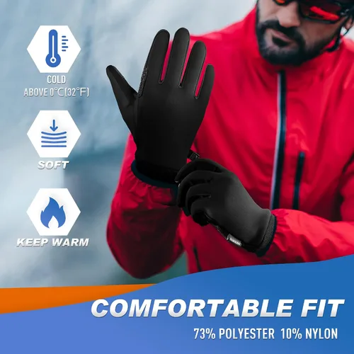 Miniatura 2 de Sukeen Guantes cálidos de invierno para hombres y mujeres, guantes de invierno antideslizantes para pantalla táctil para hombres, ciclismo, correr