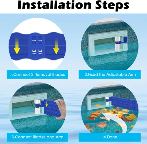 Miniatura 7 de Hydream Recolector de desechos de piscina, eliminación de hojas de piscina y desechos de plástico, hojas flotantes de desechos superficiales, Azul