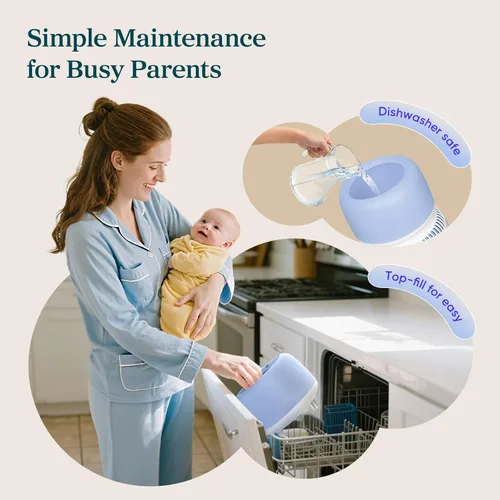Miniatura 32 de LEVOIT Humidificadores evaporativos para dormitorio de bebé, filtros dobles de aire y agua, sensor separado, sin luz azul para luz nocturna de Blanco