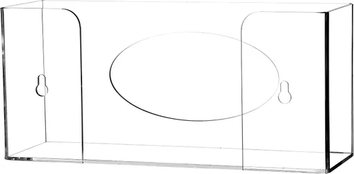 Miniatura 3 de Cq acrylic Estante flotante de pared transparente para guantes y soporte dispensador de guanteras de 10 x 6.25 x 4 pulgadas, paquete de 1