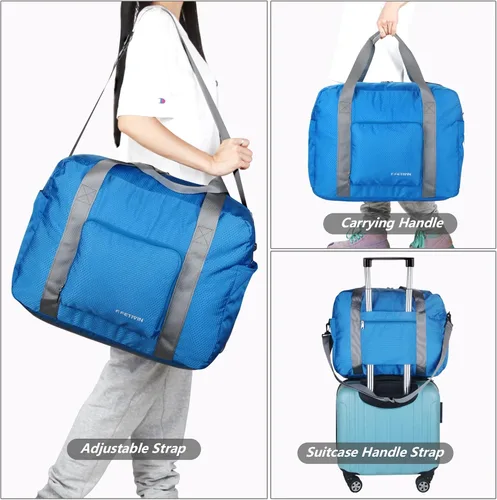 Miniatura 4 de F.FETIVIN Bolsa de viaje para artículos personales de 18 x 14 x 8 pulgadas para Spirit Airlines, bolsa de lona ligera impermeable para gimnasio