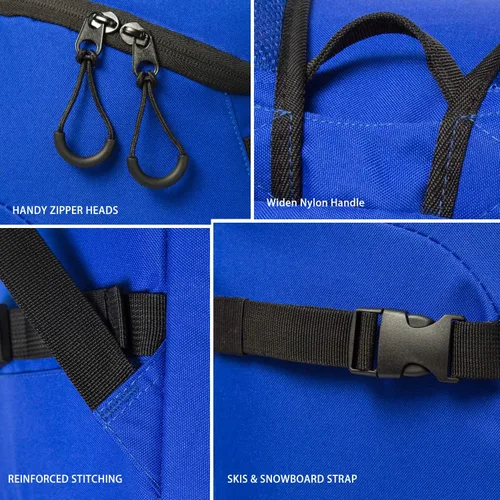 Miniatura 3 de Bolsa para botas de esquí, mochila de viaje de 50 l impermeable para botas de snowboard, casco de esquí, lentes de protección, guantes, esquís