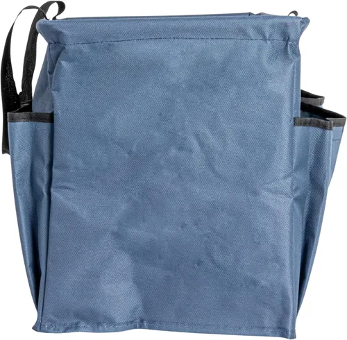 Miniatura 7 de Household Essentials Krush Bolsa multiusos de lona con bolsillos, bolsa reutilizable para comestibles, color azul con ribete negro