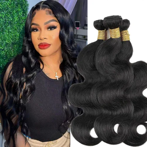 Miniatura 10 de Extensiones de cabello humano ondulado profundo, un paquete de 18 pulgadas, cabello brasileño virgen, paquetes de cabello ondulado profundo