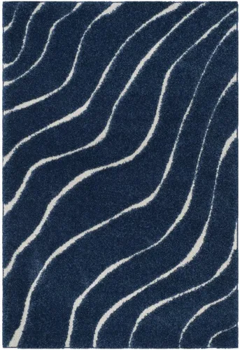 Miniatura 31 de SAFAVIEH Colección Florida Shag - Alfombra de acento de 2'3" x 4', color crema y beige, sin desprendimiento y de fácil cuidado, 1.2 pulgadas