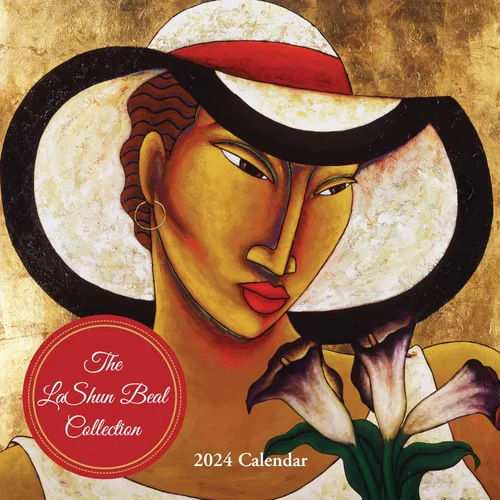 Calendario mensual de pared afroamericano 2024, tonos de color: tiernamente, destacando la cultura negra a través del hermoso arte, 12 x 12 pulgadas