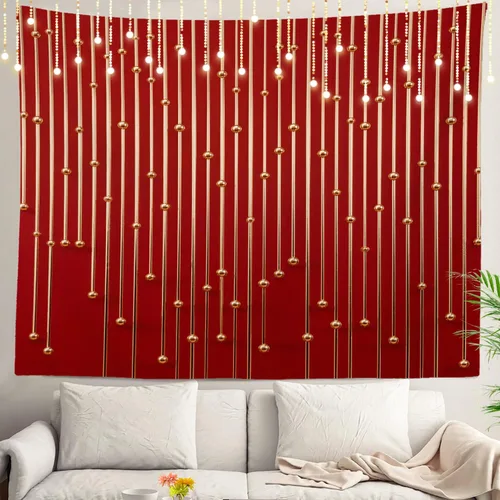 Miniatura 75 de Shrahala Tapiz de pared azul brillante, acuarela azul degradado para colgar en la pared, tapiz grande decorativo de fibra de poliéster, dobladillo