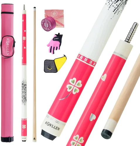 Miniatura 11 de KONLLEN Pool Cue Stick Low Deflection Billiards Cue Stick Young Fashionable 58" Professional Pool Table Sticks Gifts for Adults -12.5mm Tip, 3/8 *
