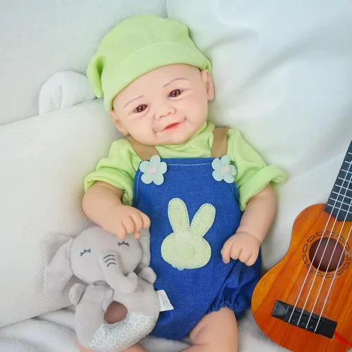 Miniatura 15 de Muñeca de bebé Reborn de 12 pulgadas, muñeca de cuerpo completo de silicona, muñecas de bebé Reborn de silicona de cuerpo completo, recién nacida
